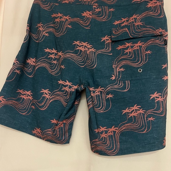 Rip Curl Blue and Pink Board Shorts with Tropical Vibe - Picture 6 of 9